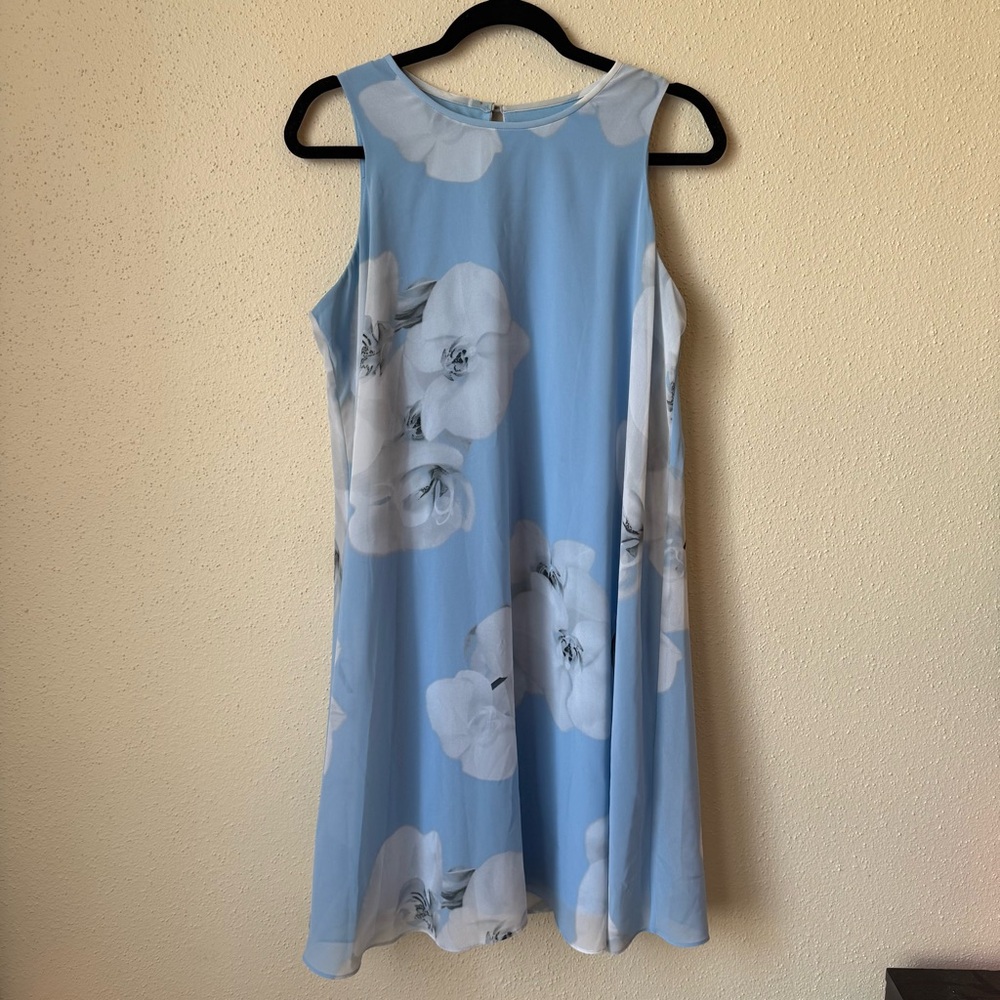 Calvin Klein Light Blue Floral Mini Dress